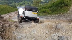 Renault trafic 4x4 expedition campervan, off-road trailer test, Lake District