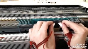 Частичное вязание низа изделия на вязальной машине