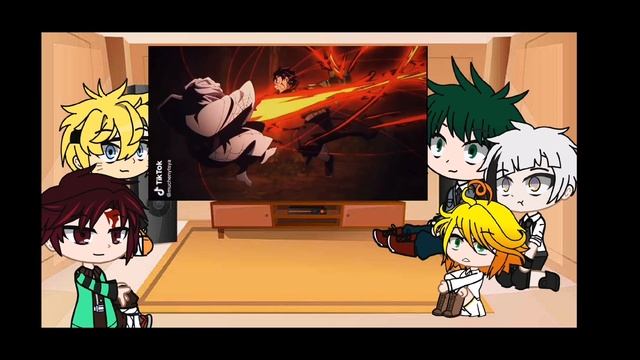 Реакция аниме персонажей друг на друга | KNY | 1/5 || Gacha Club