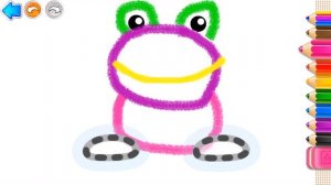 DRAWING a frog for KIDS | Развивающая игра. РИСОВАЛКА! ДЕТСКИЕ РАСКРАСКИ