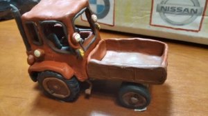 Трактор Т 16 из пластилина