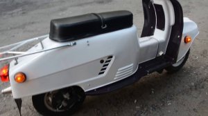 Мотороллер "Тулица" 1984 г.в.  Вид после восстановления.