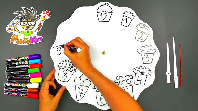 Мороженое рисуем на часах - простые рисунки - Арт часы смотреть онлайн