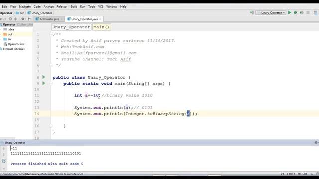 java bangla tutorials  part 28 :What is Logical NOT and Bitwise NOT operator of  java in bangla