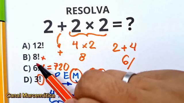 5 QUESTÕES DE MATEMÁTICA BÁSICA - Nível 2 - Prof.Marcelo смотреть онлайн