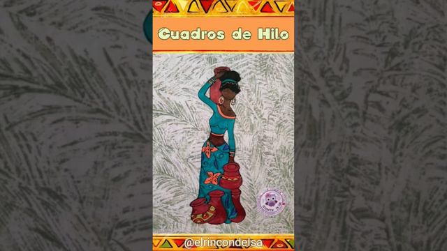 Cuadros de hilo y buril. Damas Africa #manualidades #artesania #hechoamano #creatividad #ideas #diy