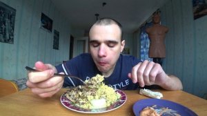 МУКБАНГ/АСМР ШПРОТЫ/ КАША ПШЕННАЯ/ СОУС-МАЙОНЕЗ,КЕТЧУП,ГОРЧИЦА/ ЛАВАШ/ УЖИН/ EATING/ASMR/Mukbang#251