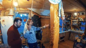 Обзор дома -терема своими руками. Камыш ,сено глина, дерево.