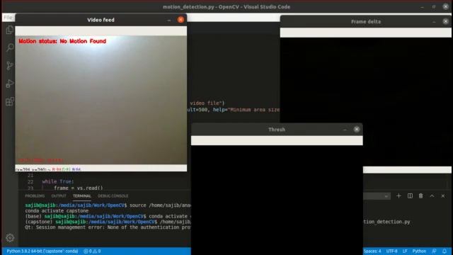 Motion Detection System using OpenCV in Python