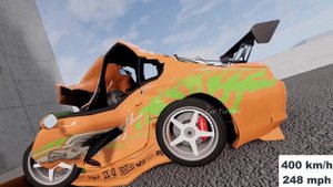 Toyota Supra MK4 Crush Test - BeamNG.drive 800 km/h (231) | #cars crash test | car torture