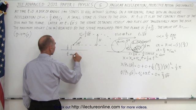 JEE Advanced Physics 2022 Paper 1: #5 Angular Acceleration, Projectile Motion (Mechanics) смотреть онлайн