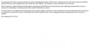 Apple: How do I get text to speech to pronounce git and github correctly?