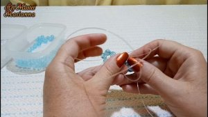 Еще одна снежинка из бусин