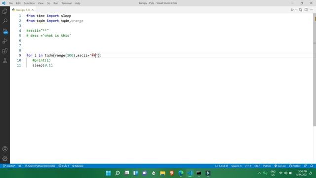 Progress Bars in Python in Telugu | Progress Bars using TQDM | tqdm module in Python Telugu