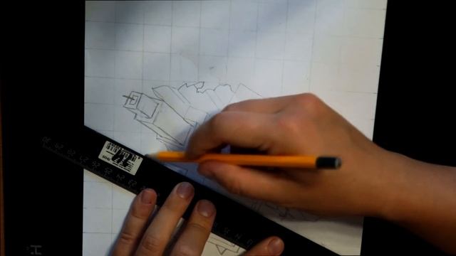 Как нарисовать 3D город. Оптическая иллюзия. смотреть онлайн