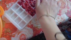 Кубики льда из малины