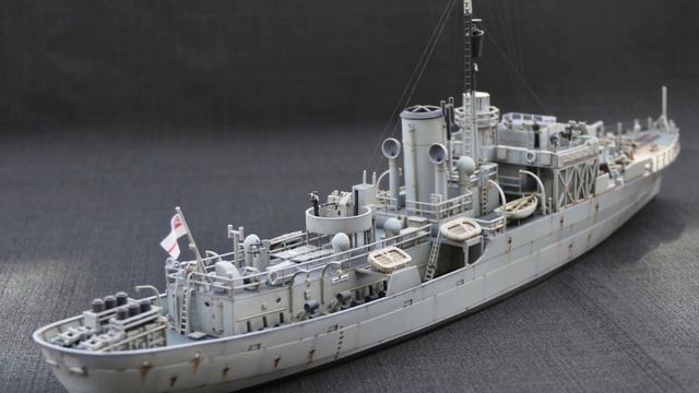 Revell 1/144 scale Flower Class Corvette, built as the 'Compass Rose' from the film 'The Cruel Sea' смотреть онлайн