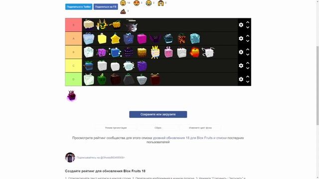 �САМЫЙ ЛУЧШИЙ ТИР ЛИСТ фруктов В ROBLOX BLOX FRUITS UPDATE 19 НА 2023 ГОД�ROBLOX BLOX FRUITS