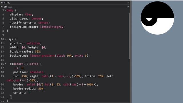 Animated ☯ with CSS variables смотреть онлайн