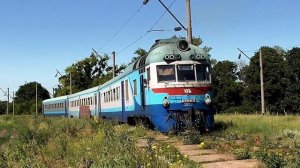 Отправление дизель-поезда Д1-704 от станции Цветково