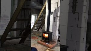 Первый запуск печь-камин Kratki Koza K7