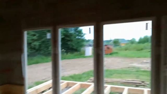 Каркасный дом из панелей с плоской крышей