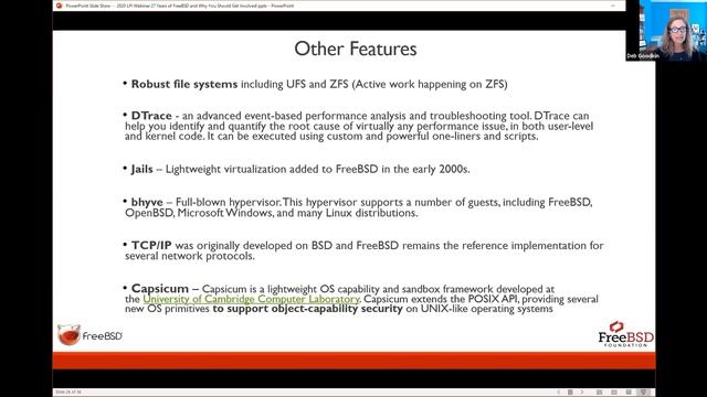 LPI Webinar: 27 Years of FreeBSD and Why You Should Get Involved! - Deb Goodkin, June 25, 2020 смотреть онлайн