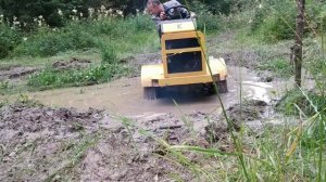 еду там, где квадрики боятся. мини-трактор по грязи и по лужам