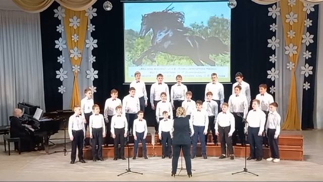 " Мой конь вороной" муз.Е.Крылатов, сл.И.Вознесенский. Концертный хор мальчиков и юношей " Орлята". смотреть онлайн