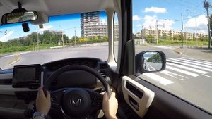 【Test Drive】2017/2018 New HONDA N-BOX  Honda SENSING 4WD - POV City Drive