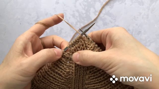 Мастер-класс стильный двухсторонний свитер полупатентной резинкой без накидов. смотреть онлайн