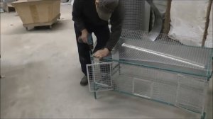 Монтаж сборка клетки для кроликов " Любимая"/Купить клетку для кролиководства - Большой фермер