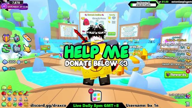 [?LIVE] Grinding UPDATE 5 in Pet Sim 99! Giveaway + VIP server!