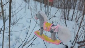 Елочная игрушка Лошадка качалка