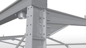 Steel Frame construction 3D animation