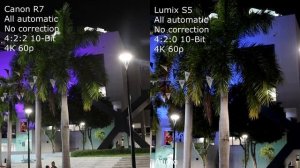 Panasonic Lumix S5 vs Canon EOS R7 - Low Light Test