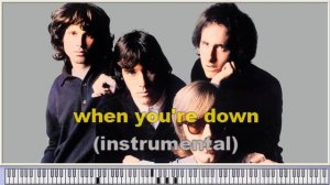 Jim Morrison & The Doors - People are strange -  Instrumental karaoke with virtual piano & lyrics