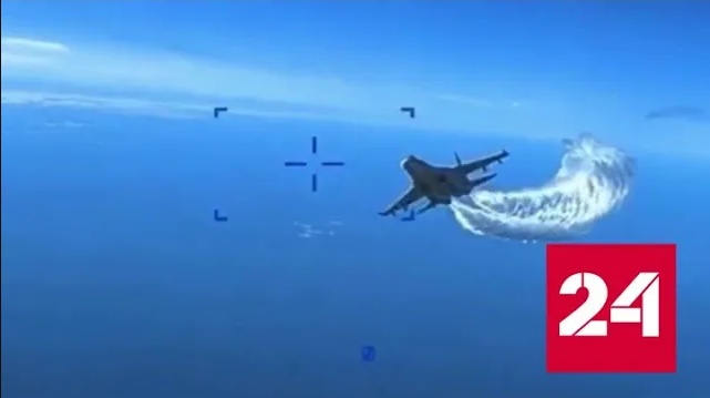 Инцидент с MQ-9 Reaper над Черным морем попал видео - Россия 24
