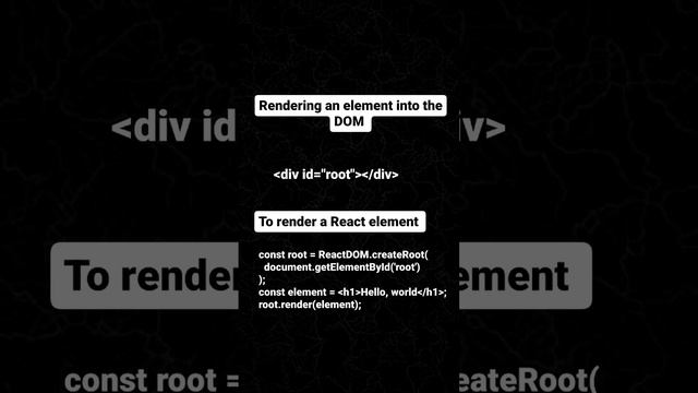 Rendering Elements in React js#renderingelements #reactjs #react #rendered #createroot #dom #render