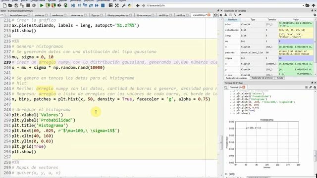 Lenguaje Python (Parte 024), Módulos numpy y matplotlib Parte 2 смотреть онлайн