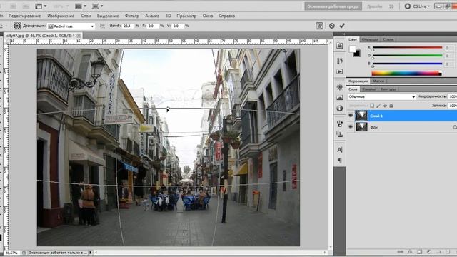 Уроки фотошопа. Создание эффекта "fish-eye" ("рыбий глаз") в фотошопе смотреть онлайн