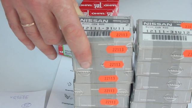 VQ20 (2L), VQ25 (2.5L), VQ30 (3L), VQ35 (3.5L) Nissan шатунные вкладыши коленвала (обзор) смотреть онлайн