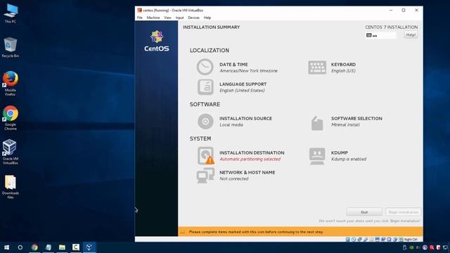 CentOS 7.2 install in virtualbox смотреть онлайн