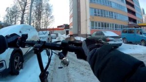 Зимняя покатушка на электросамокате Kugoo M4 PRO