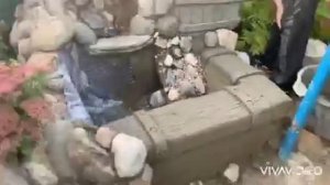 Мини водопад своими руками на приусадебном участке.