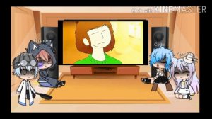 Реакция персонажей undertale на Sans VS Чара