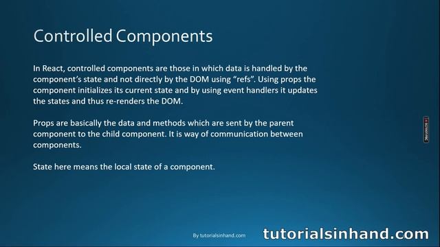Controlled And Uncontrolled Components in React смотреть онлайн