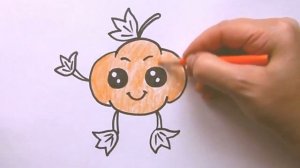 Как Нарисовать Тыкву?Раскраски для Детей Тыква?Мультик Раскраска?How to Draw a Pumpkin