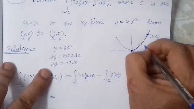 Evaluate integral (3xydx-y^2)along C where C is the xy-plane y=2x^3 from (0,0) to (1,2) смотреть онлайн