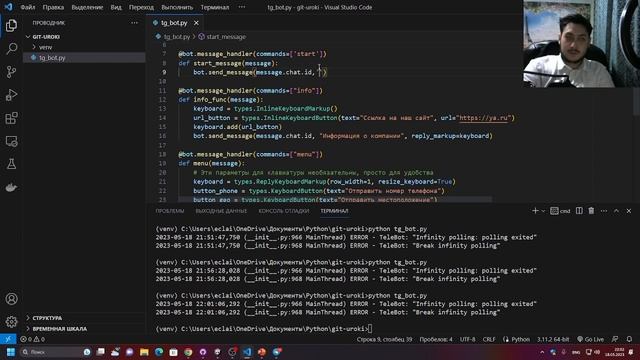 Telegram Bot на Python за час. Создание ботов для новичков. смотреть онлайн